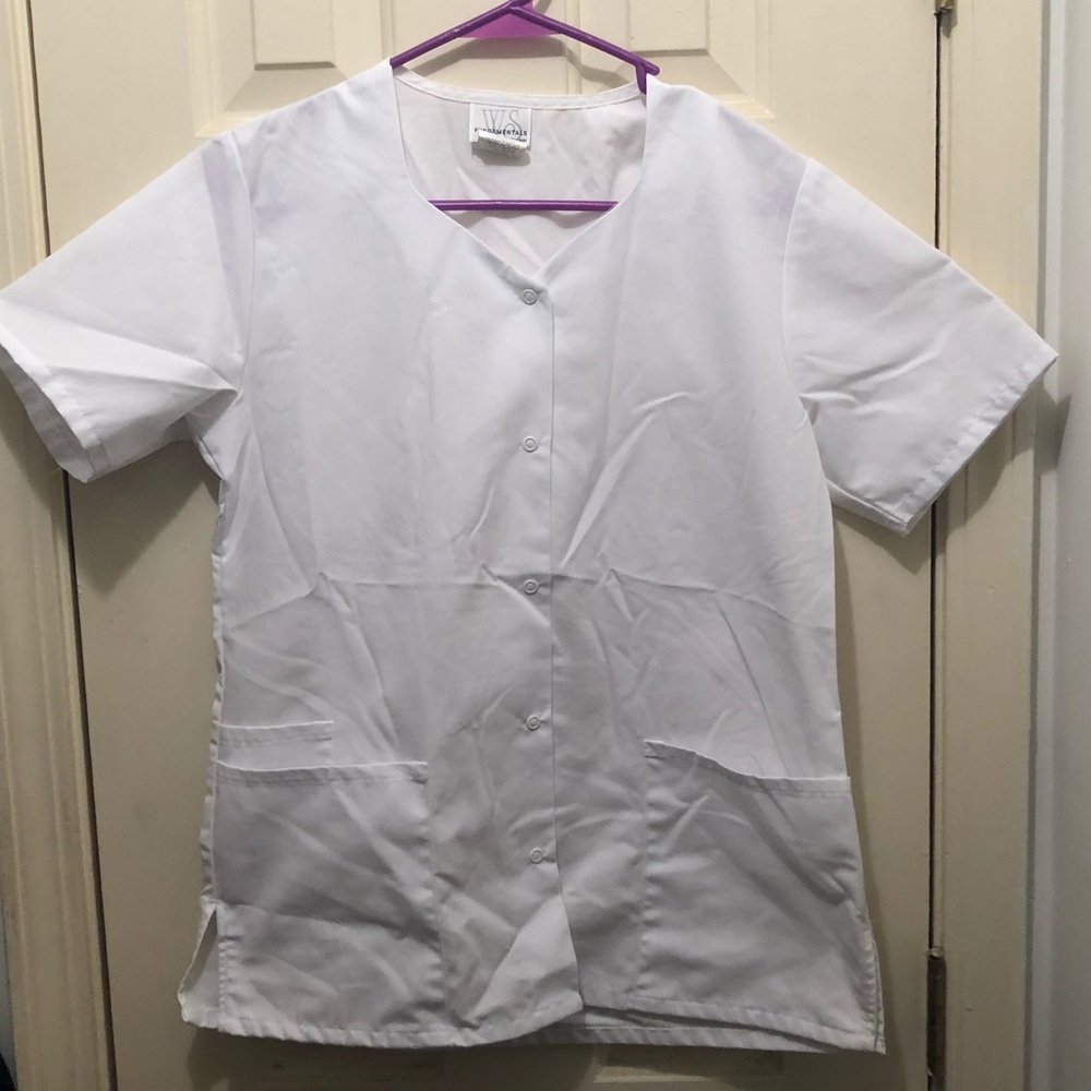 WHITE SCRUB JACKET SZ XS